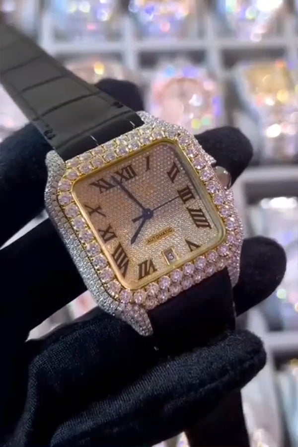 Moissanite watch | diamond watch | iced out watch | hip hop watch