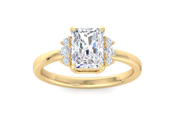 2.00CT Radiant Cut Lab Diamond Engagement Ring