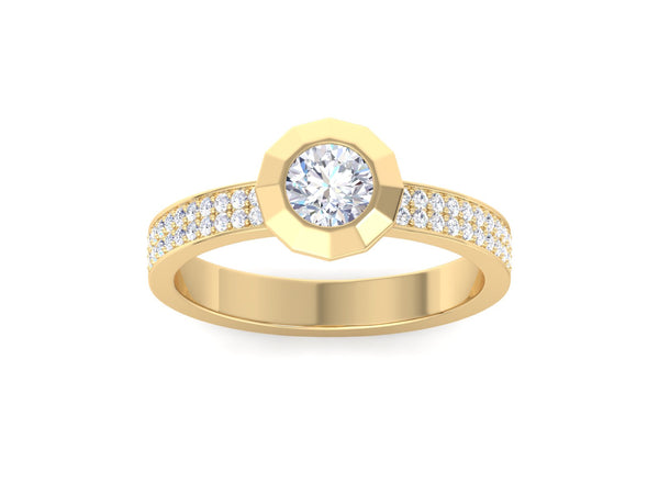 0.5Ct Round diamond engagement ring