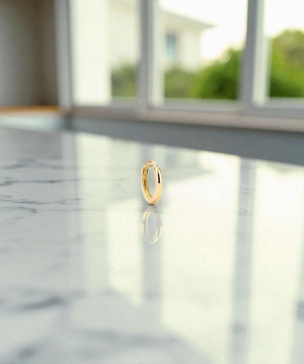 Mini Gold Hoop Earring, Small Gold Huggie Earring