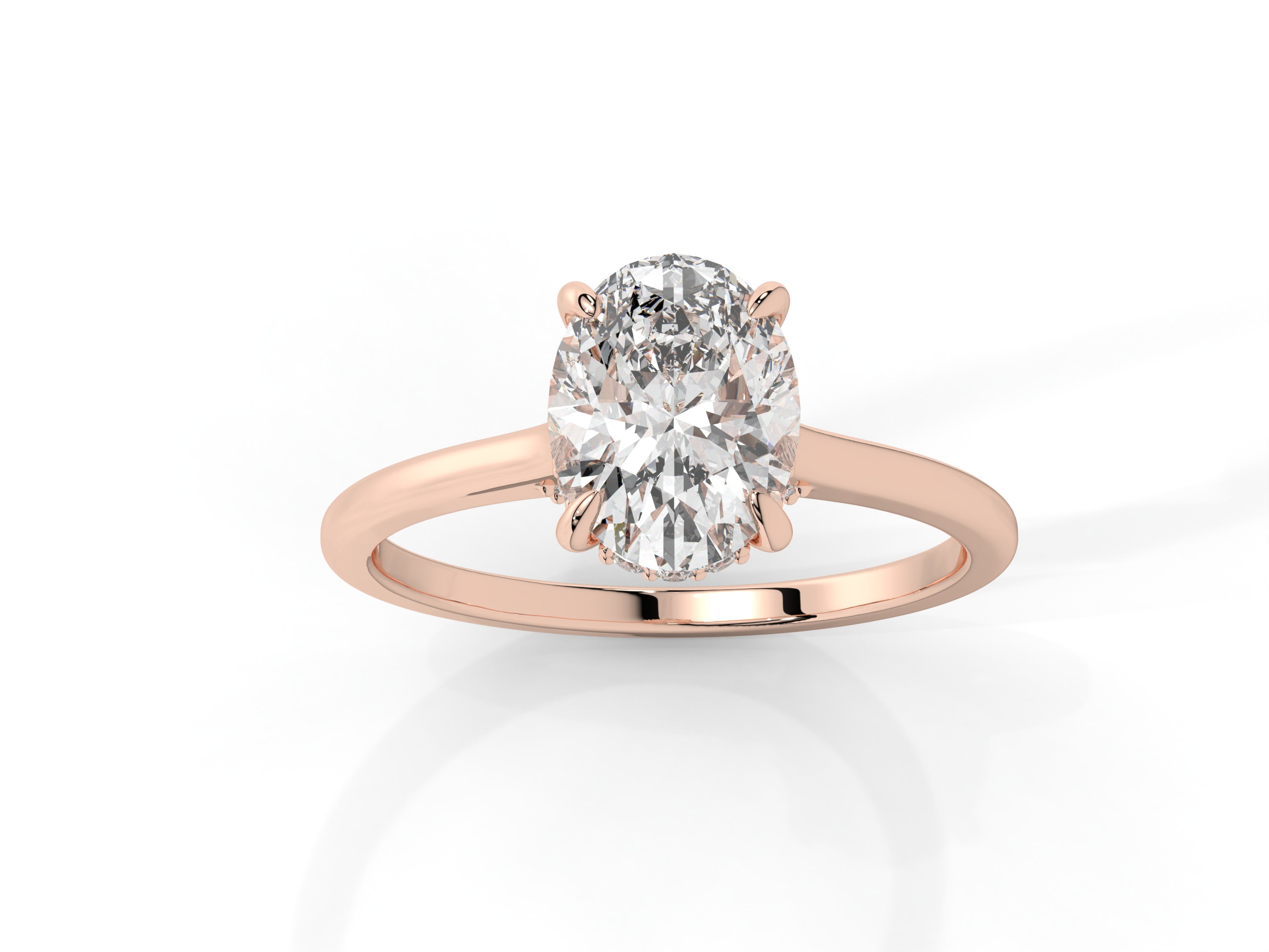 1.50ct oval cut moissanite engagement ring