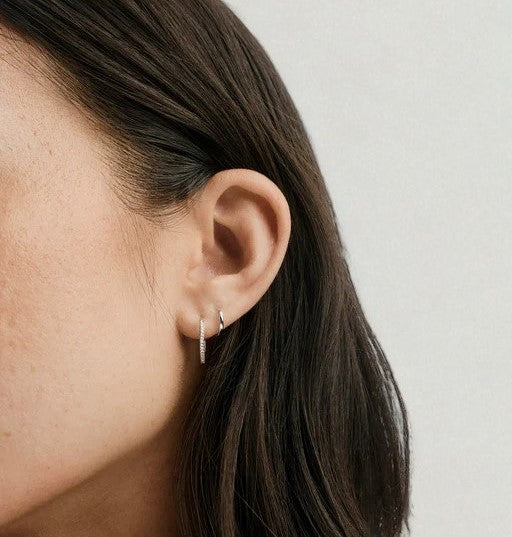 Mini Gold Hoop Earring, Small Gold Huggie Earring