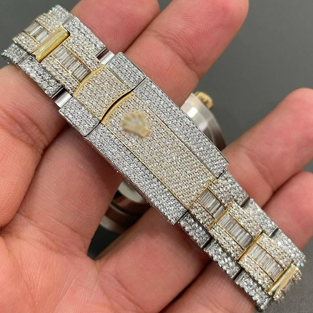 Iced Out Moissanite Watch  W 131