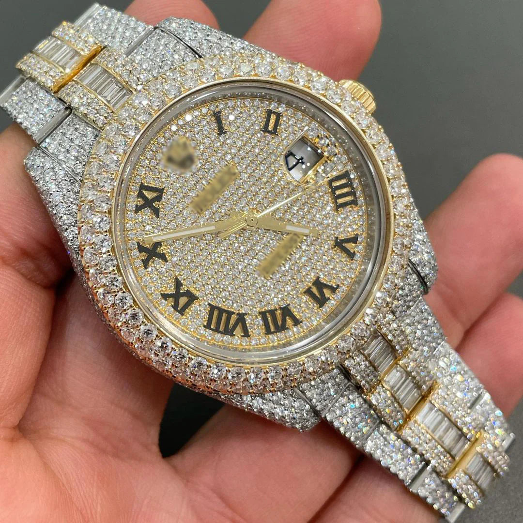 Iced Out Moissanite Watch  W 131