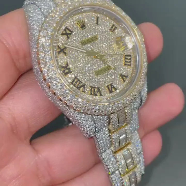 Iced Out Moissanite Watch  W 131