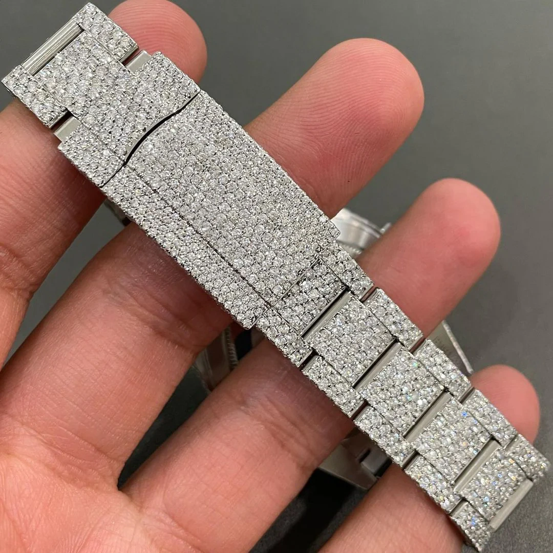 Rolex Date-Just Moissanite Diamond Watch W 139
