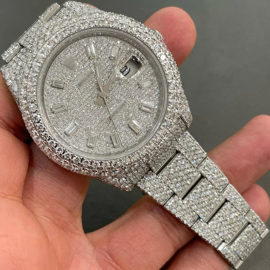 Rolex Date-Just Moissanite Diamond Watch W 141