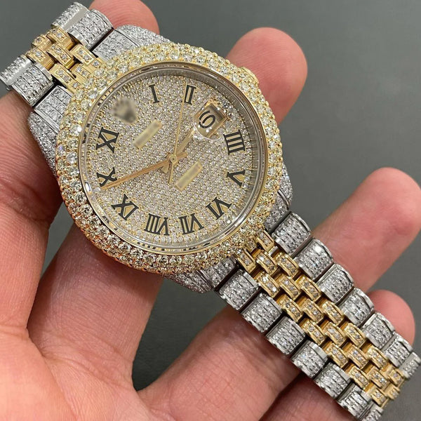 36mm Rolex Date-Just Jubilee Moissanite Diamond Watch W 144