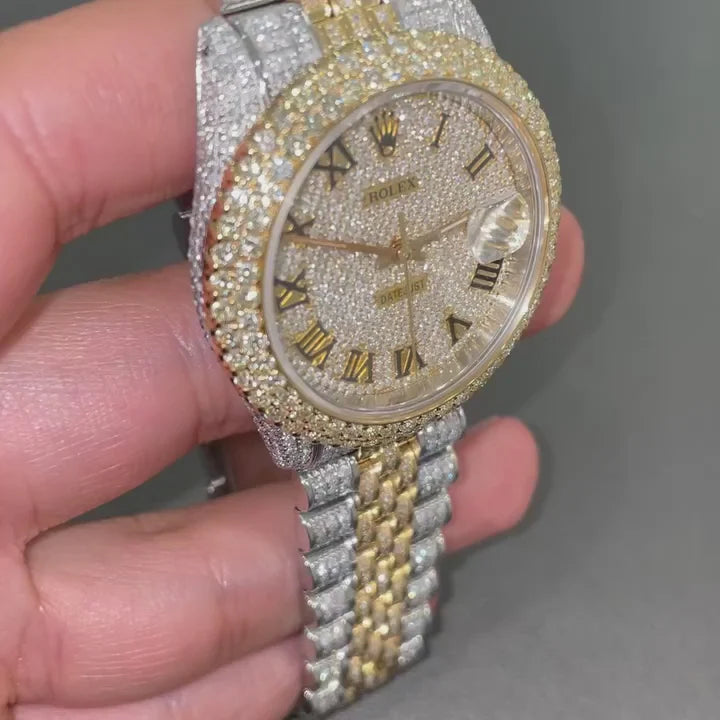 36mm Rolex Date-Just Jubilee Moissanite Diamond Watch W 144