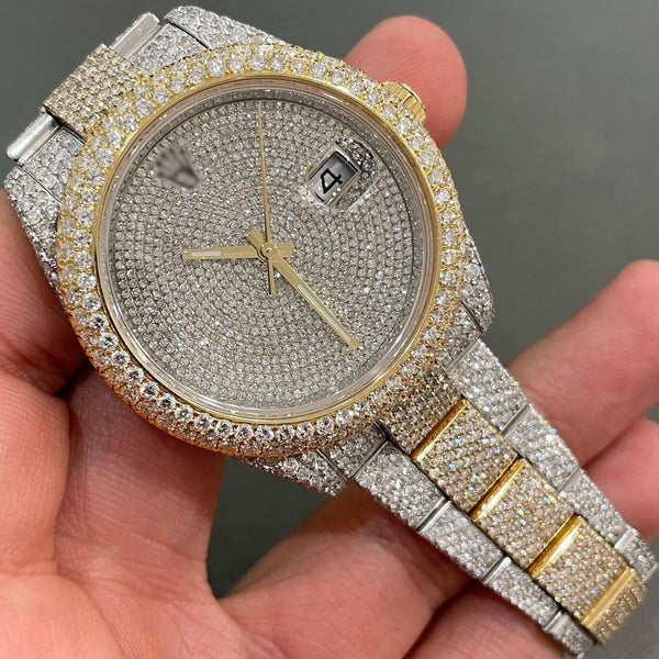 Rolex Date-Just Moissanite Diamond Watch  W 145