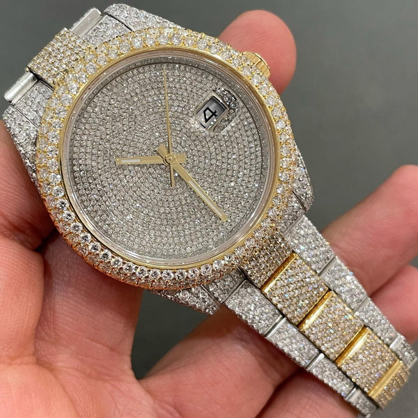 Rolex Date-Just Moissanite Diamond Watch  W 145