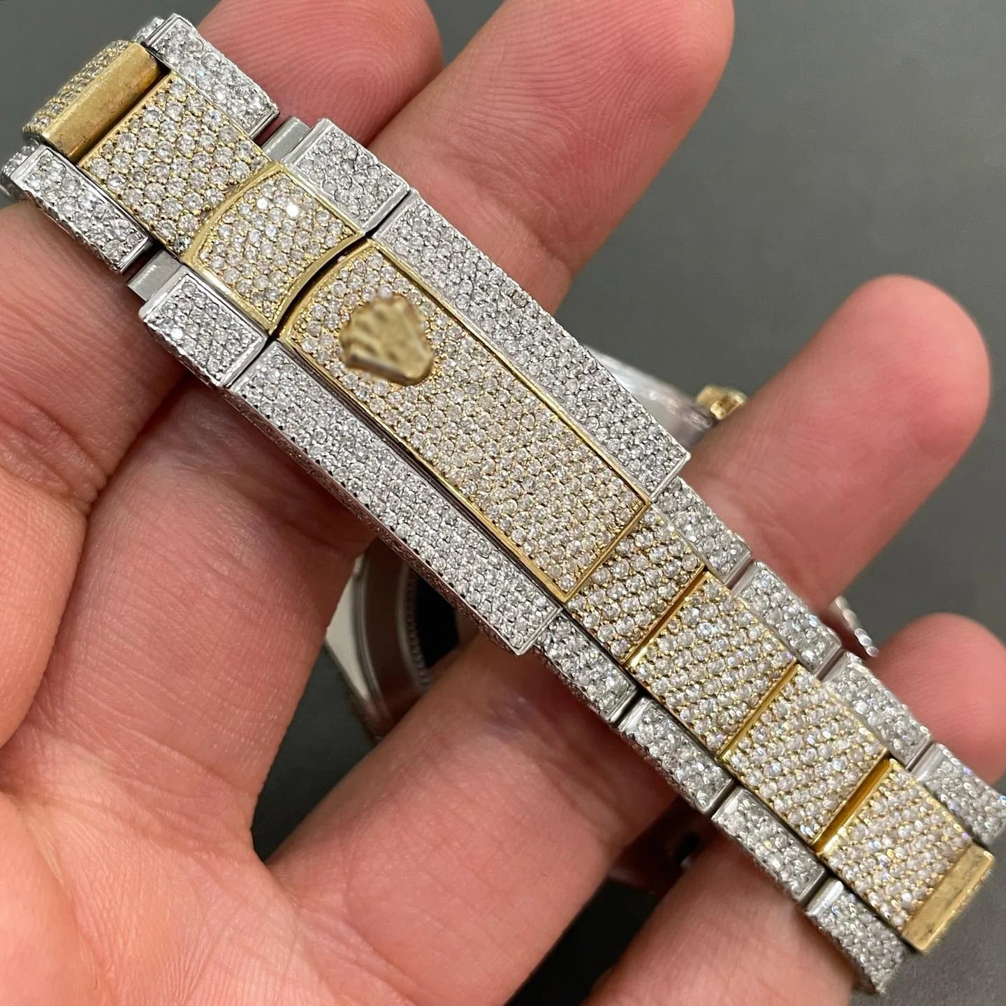 Rolex Date-Just Moissanite Diamond Watch  W 145