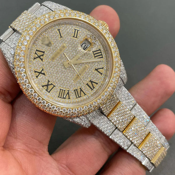 Rolex Date-Just Moissanite Diamond Watch  W 152