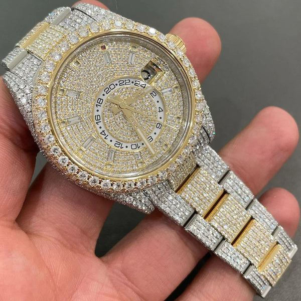 R Moissanite Diamond Watch | Moissanite watch | Custom Made diamond watch |  W 153