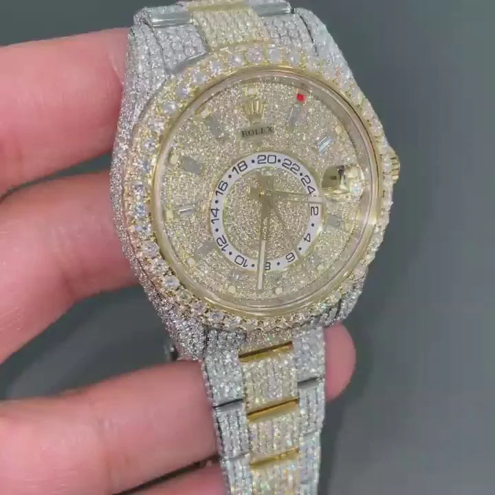 Rolex Date-Just Moissanite Diamond Watch  W 153