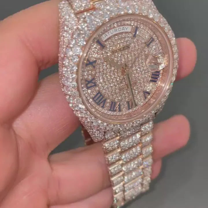 Rolex Day-Date Presidential Moissanite Diamond Watch  W 155