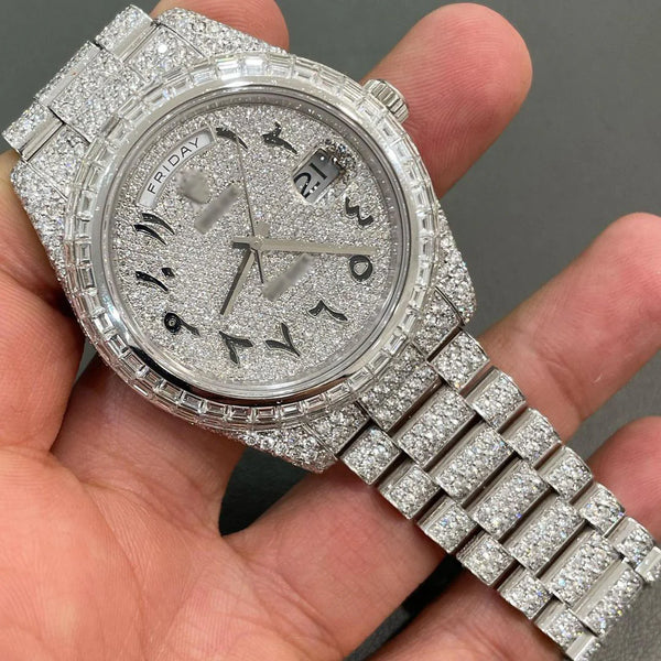 Rolex Day-Date Presidential Moissanite Diamond Watch  W 157