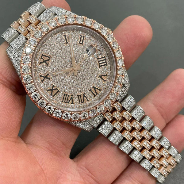 R Moissanite Diamond Watch | Moissanite watch | Custom Made diamond watch | W 159