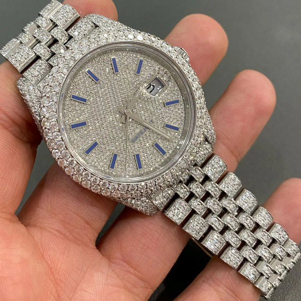 R Moissanite Diamond Watch | Moissanite watch | Custom Made diamond watch |  W 177