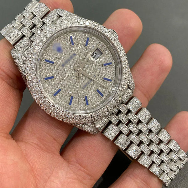 Rolex Date-Just Moissanite Diamond Watch  W 177