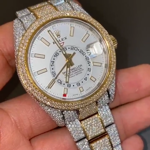 Rolex Date-Just Moissanite Diamond Watch  W 181