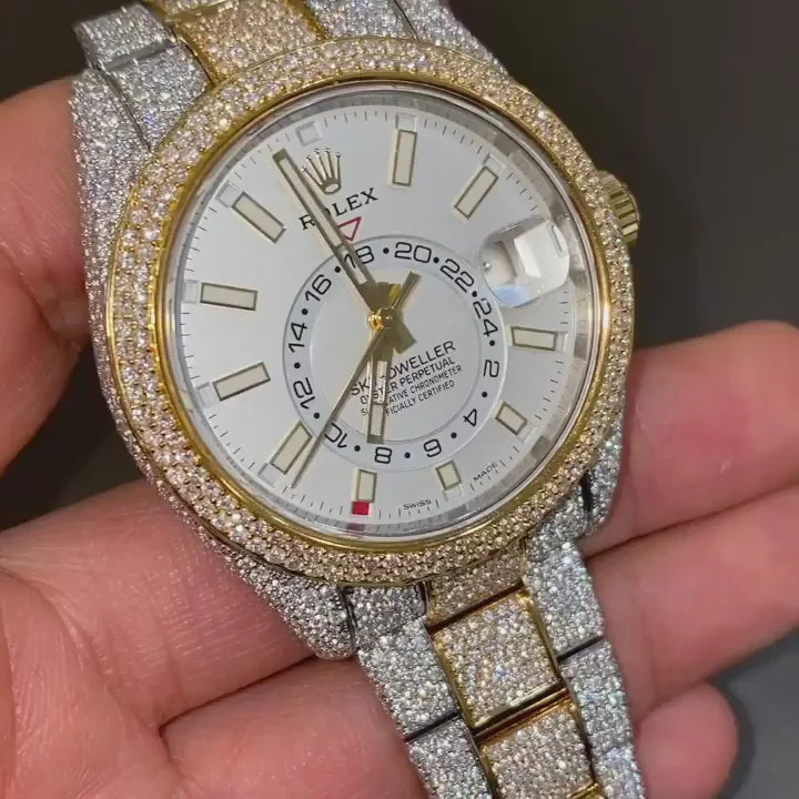 Rolex Date-Just Moissanite Diamond Watch  W 181