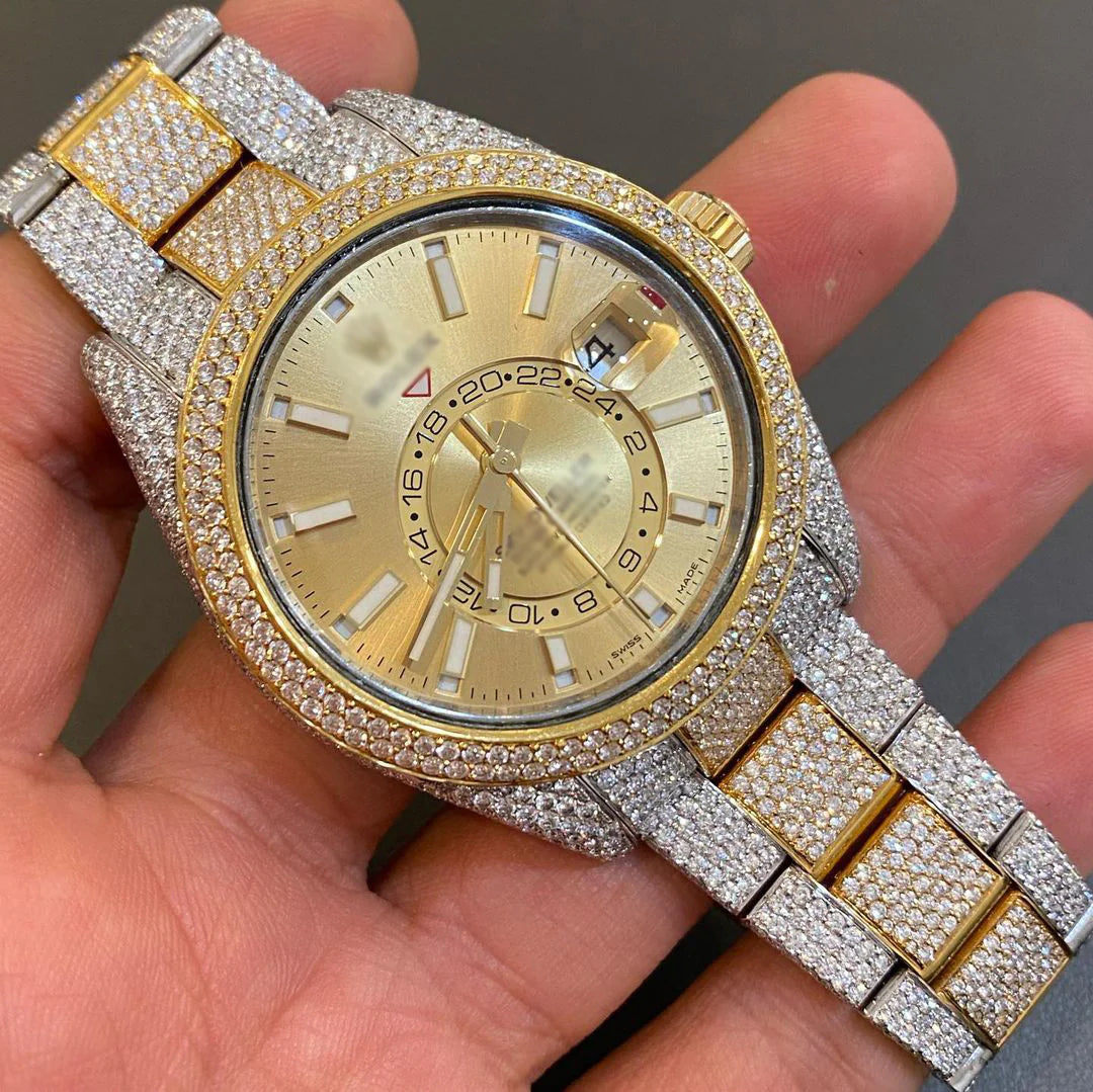 Rolex Date Just Moissanite Diamond Watch W 182 charonjewels