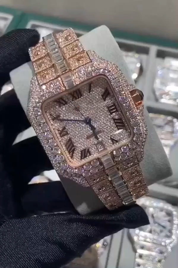 Moissanite watch | diamond watch | iced out watch | hip hop watch | luxury watch | iced out