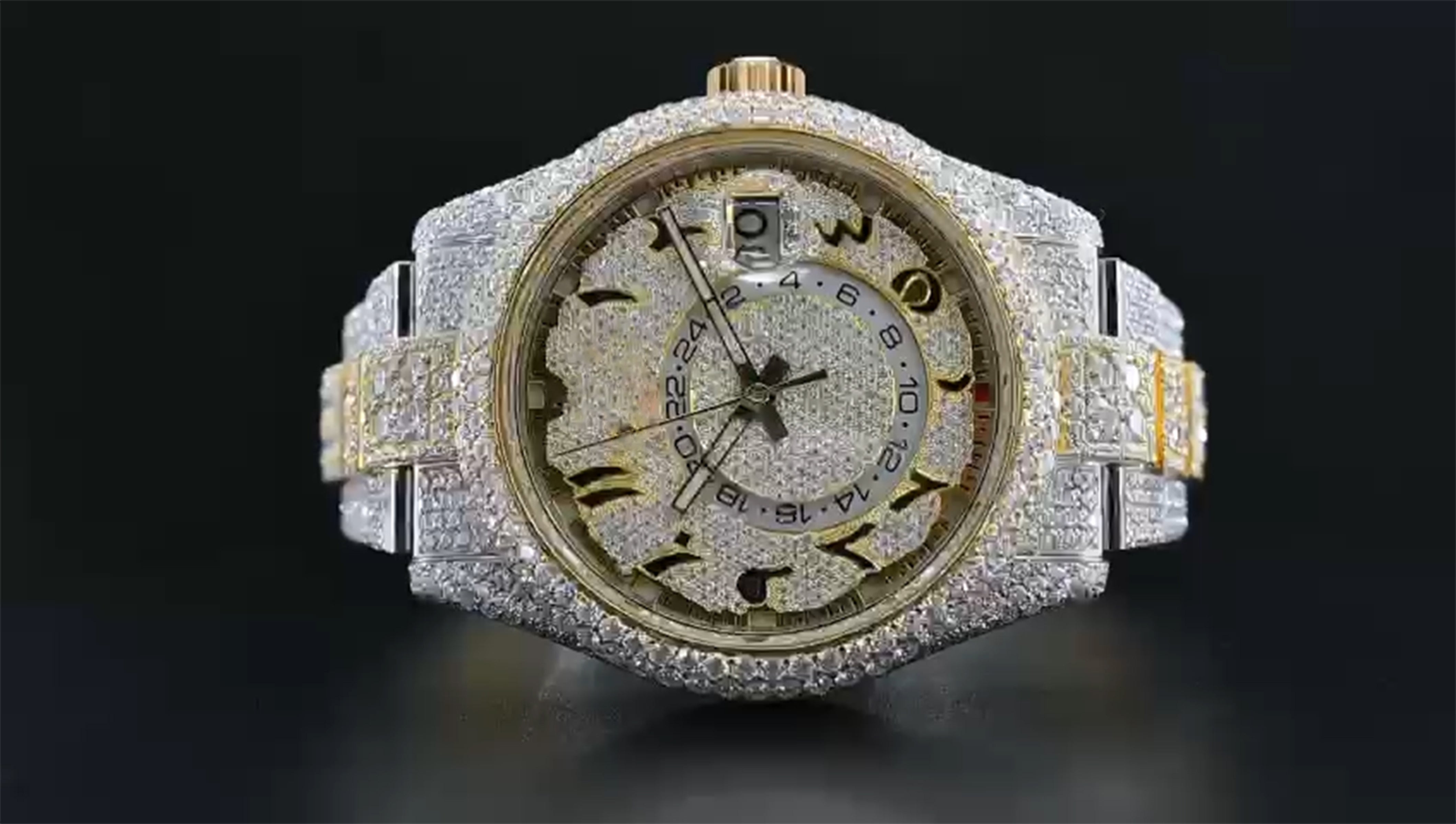 Rolex  Moissanite Diamond Watch  W 64