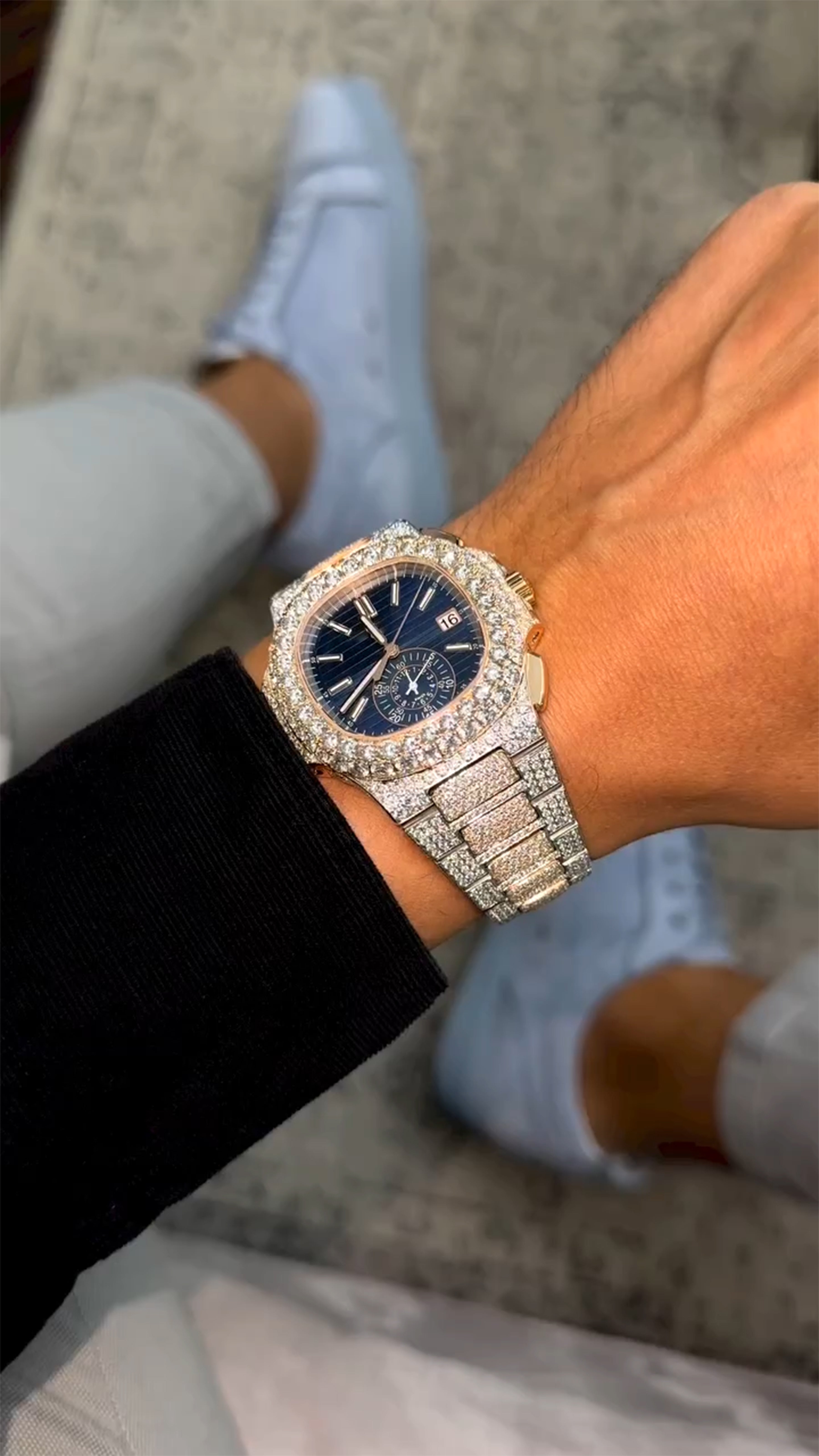 Patek Philippe Moissanite Diamond Watch  W 67