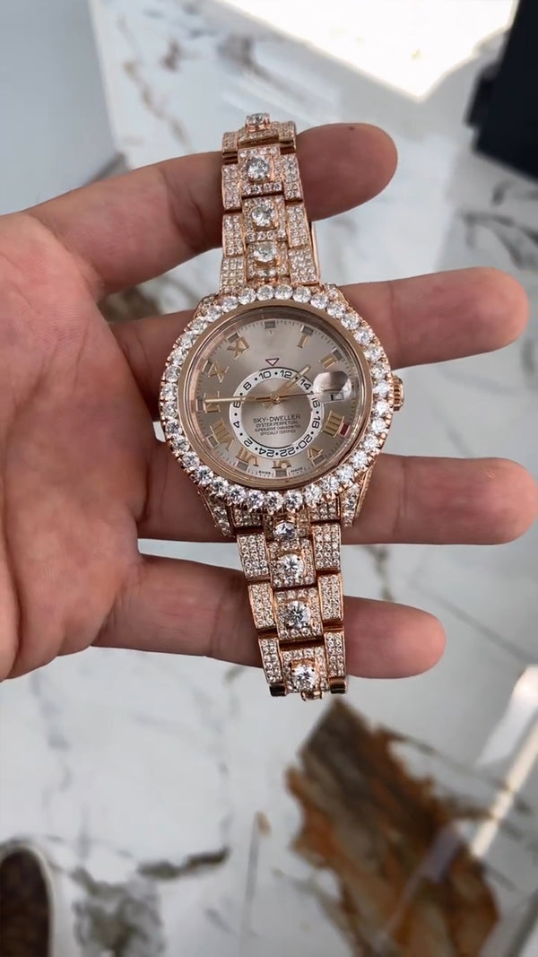 Rolex Moissanite Diamond Watch  W 57
