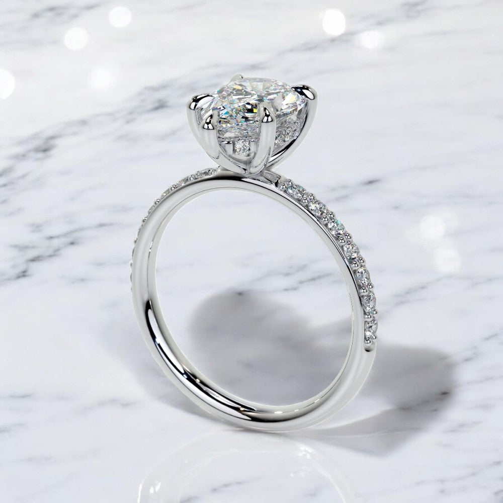 1.150 CT Pear Shape Moissanite Engagement Ring