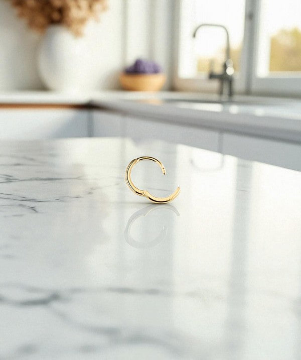 Mini Gold Hoop Earring, Small Gold Huggie Earring