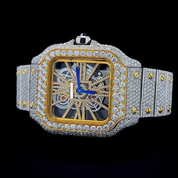 Cartir Santos Moissanite Diamond Watch