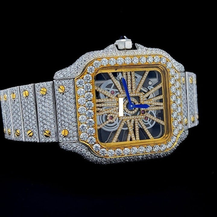Cartir Santos Moissanite Diamond Watch