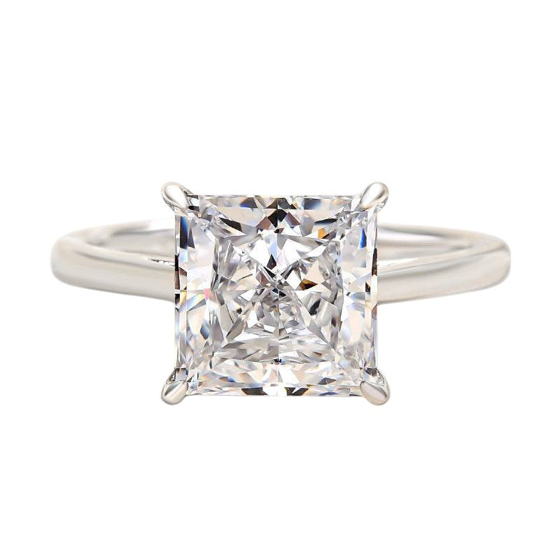 2.00CT Princess Cut Colorless Moissanite Engagement Ring