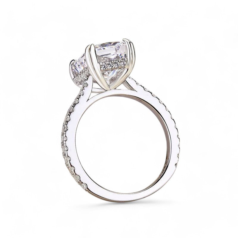 3.130Ct Radiant Cut Moissanite Engagement Ring