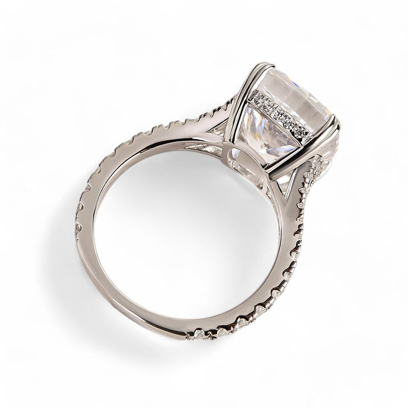 4.360ct Cushion Cut Moissanite Engagement Ring