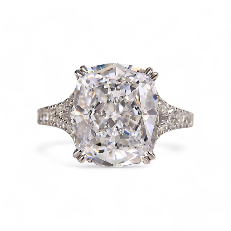 4.360ct Cushion Cut Moissanite Engagement Ring