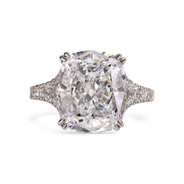 4.360ct Cushion Cut Moissanite Engagement Ring