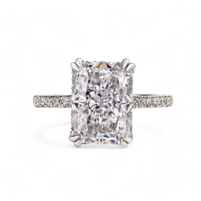 3.130Ct Radiant Cut Moissanite Engagement Ring