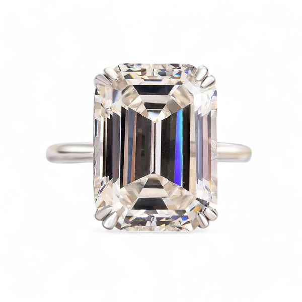 4.150ct Emerald cut Moissanite engagement Ring