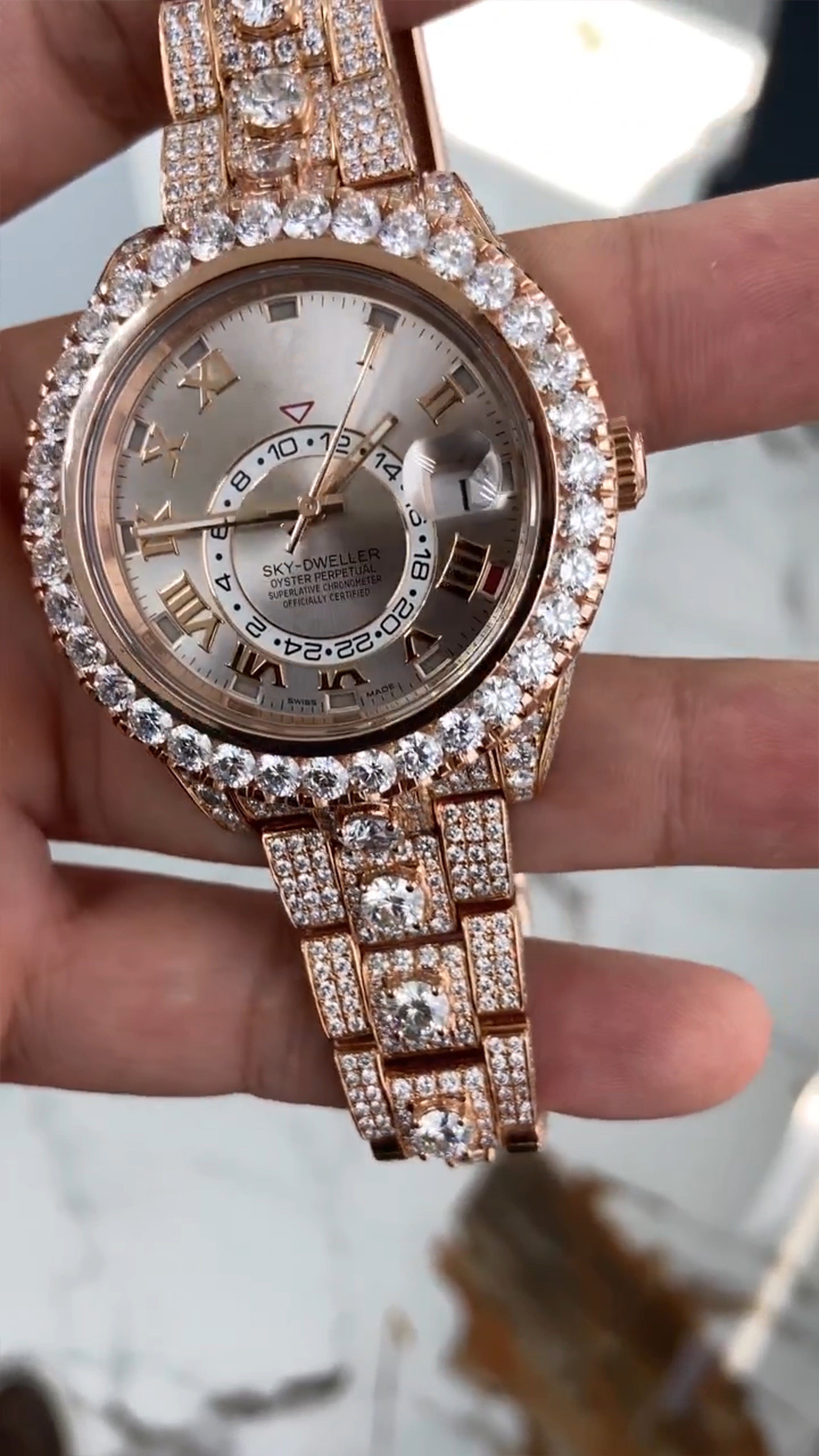 Rolex Moissanite Diamond Watch  W 57