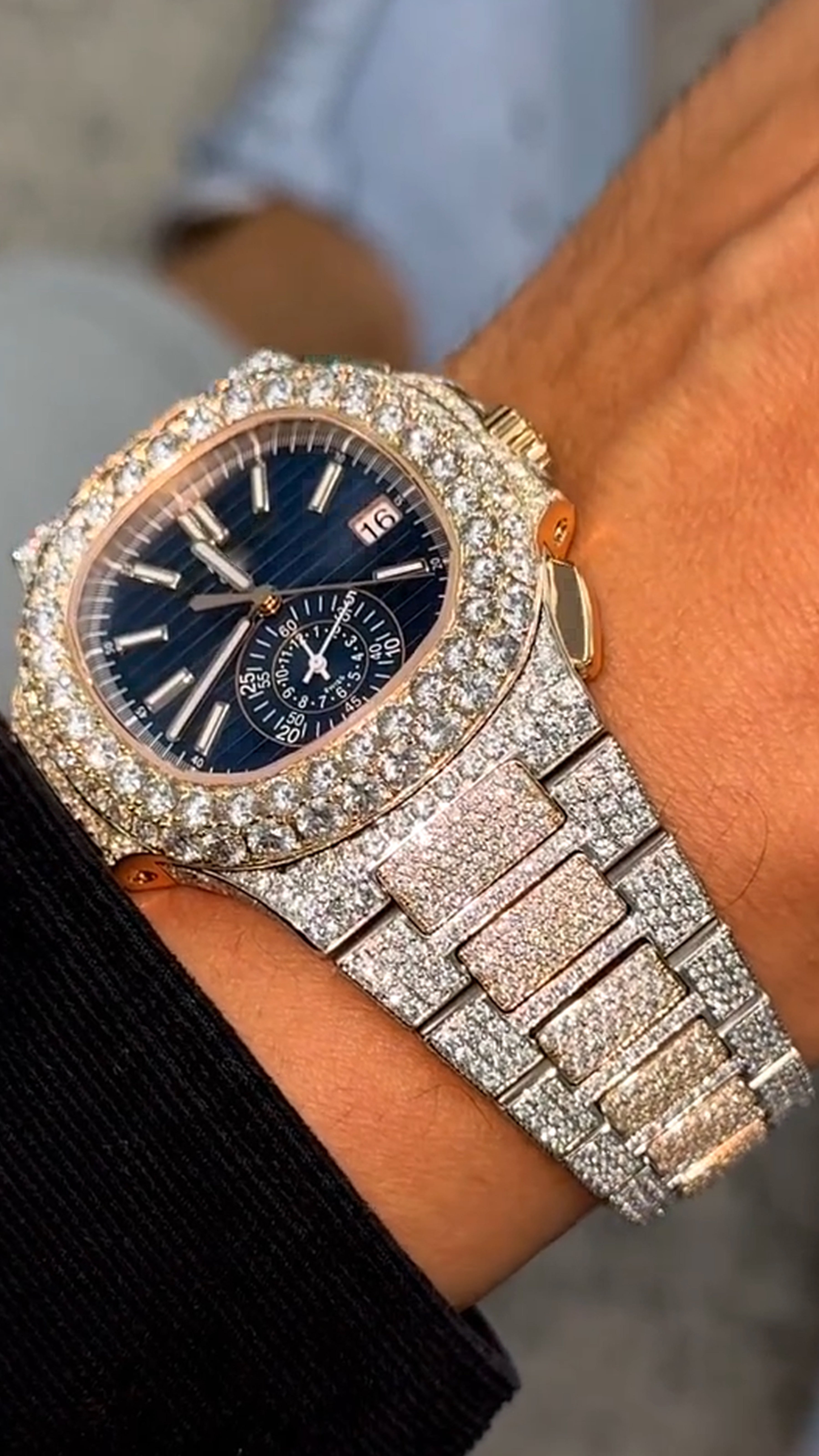 Patek Philippe Moissanite Diamond Watch  W 67