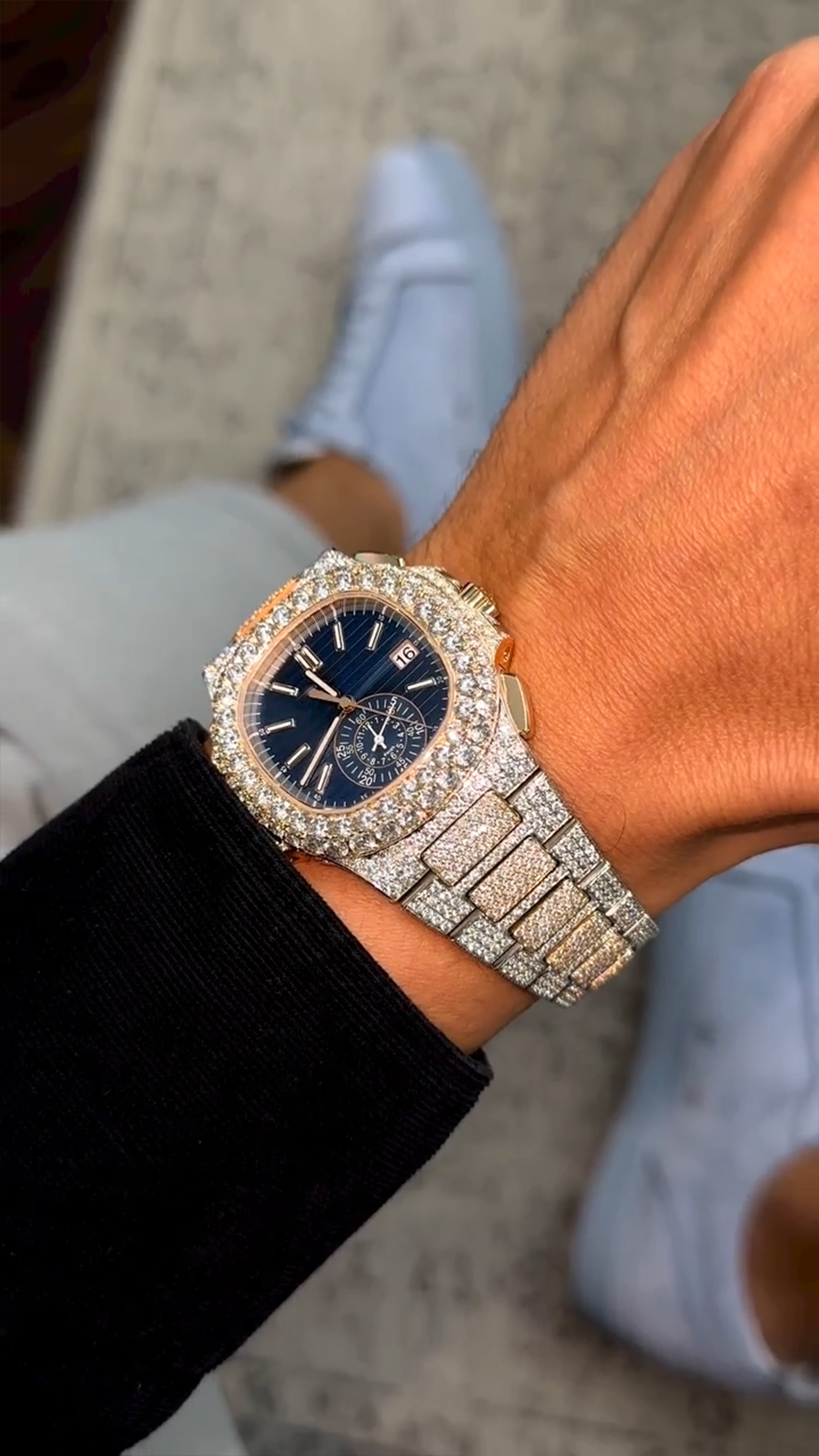 Patek Philippe Moissanite Diamond Watch  W 67