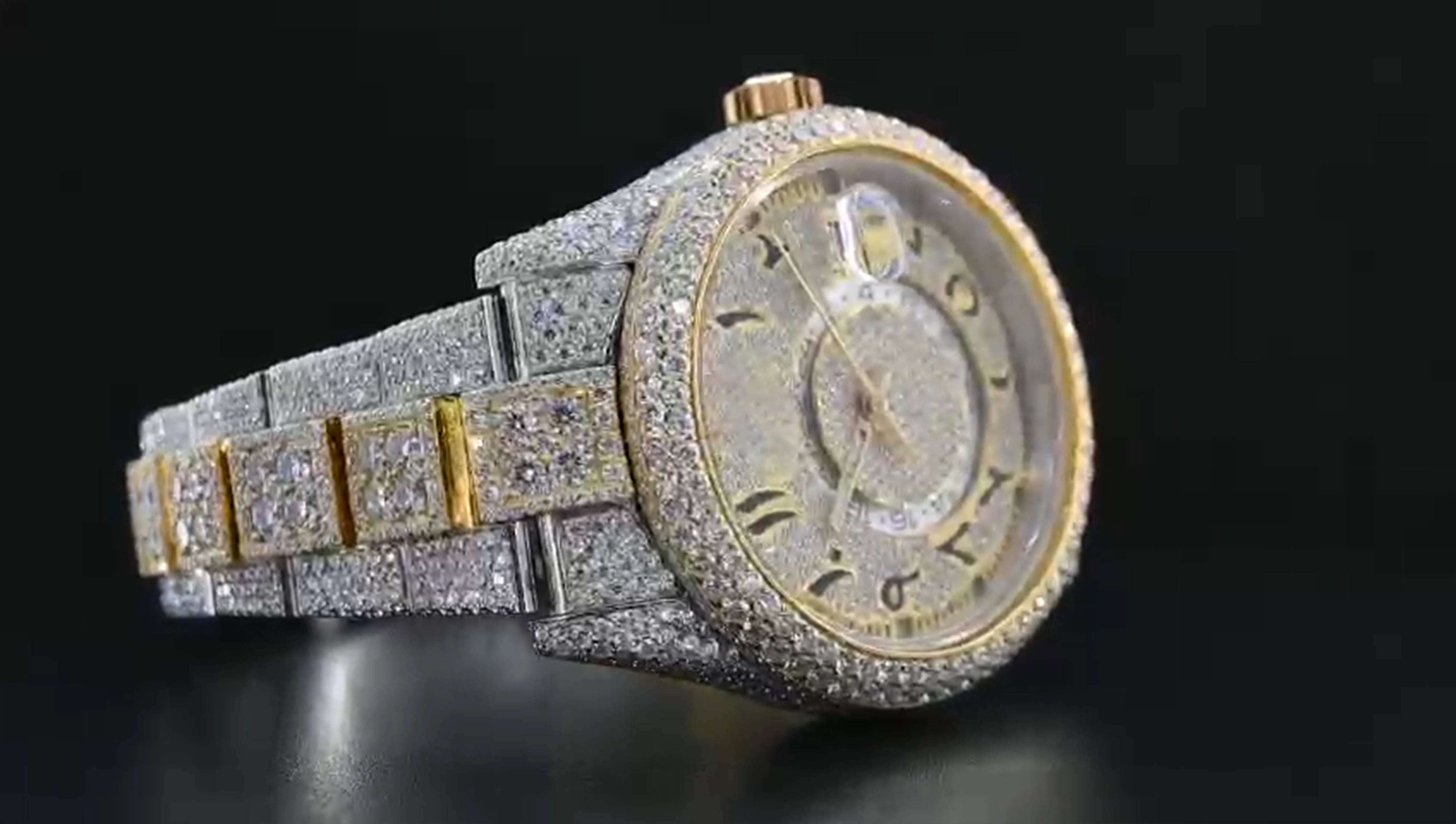 Rolex  Moissanite Diamond Watch  W 64