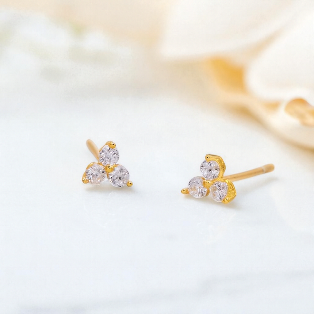 Lab Grown Diamond Tiny Trio Stud Earrings