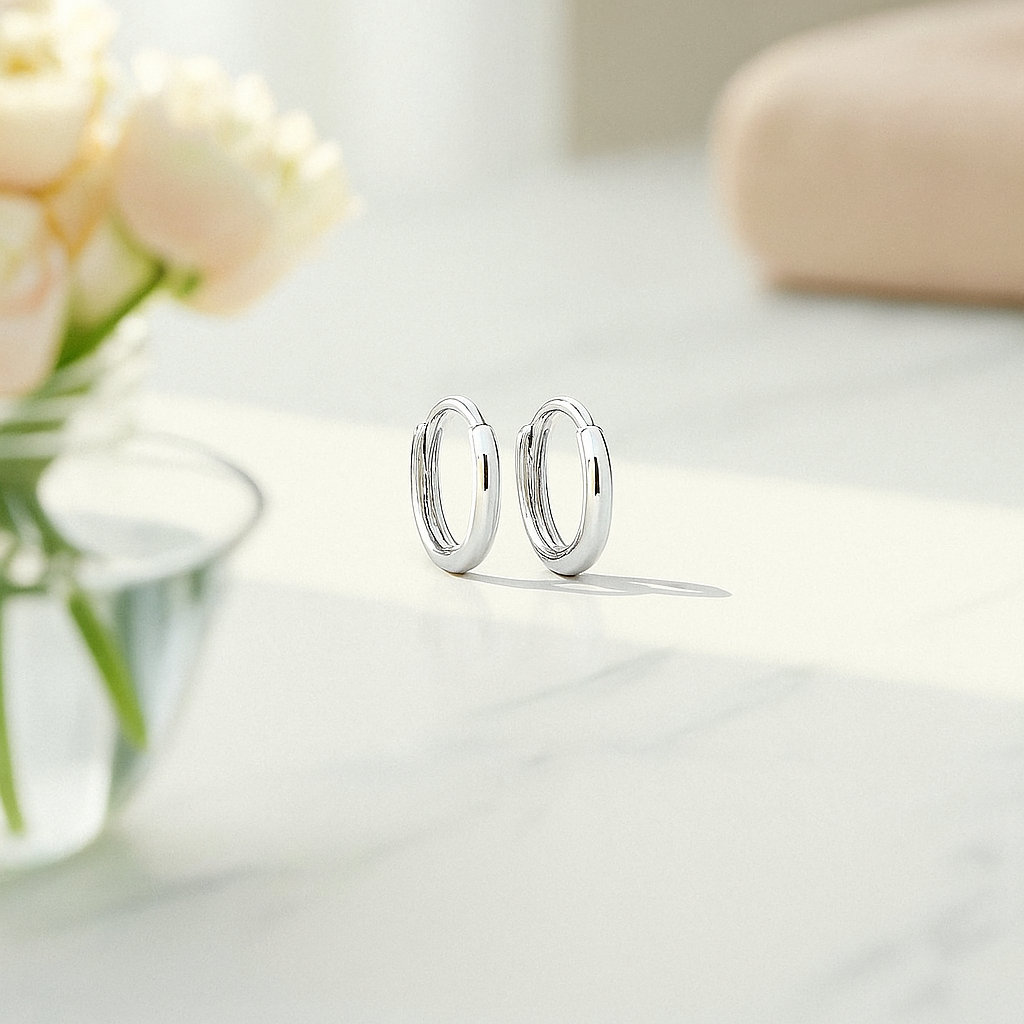 Mini Gold Hoop Earring, Small Gold Huggie Earring