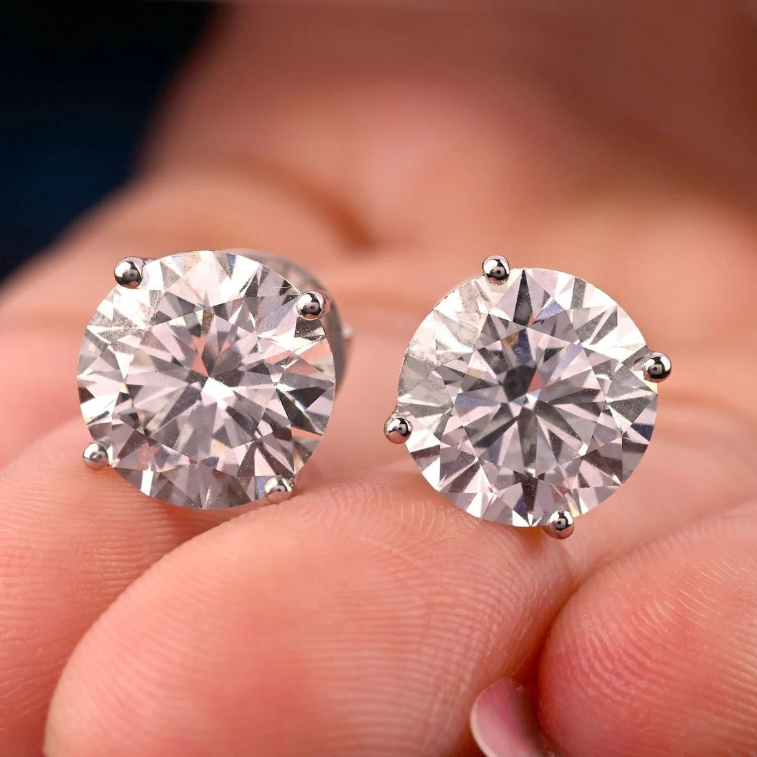 2.00ct Round Cut Moissanite Stud Earrings Perfect Gift for Her