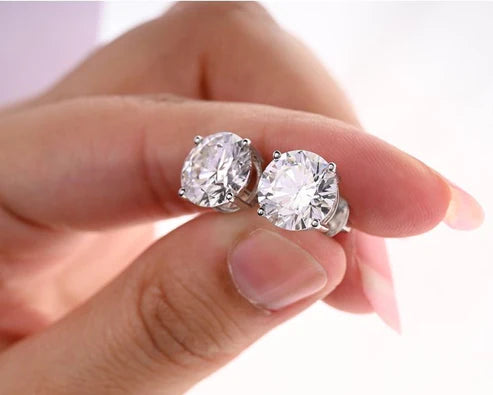 2.00ct Round Cut Moissanite Stud Earrings Perfect Gift for Her
